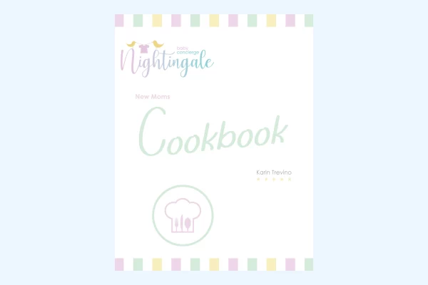 Cover of the cookbook with pastel colors